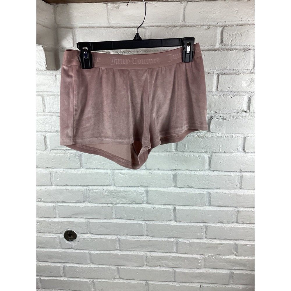 Juicy Couture S Dusty Pink Velour Rhinestone Juicy Sleep Shorts Y2K McBling